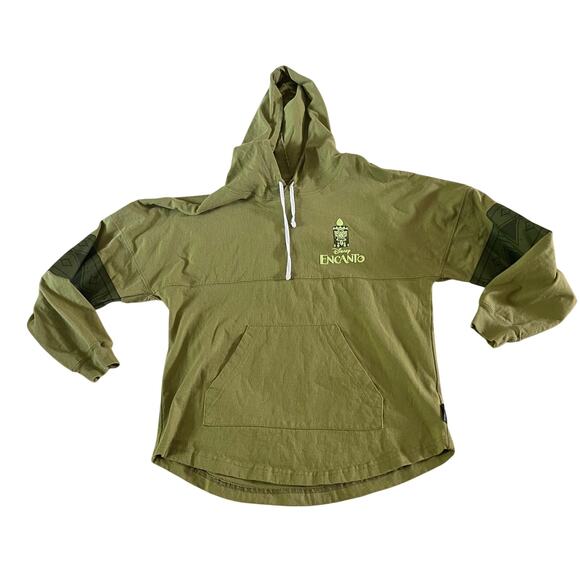 Disney Green Encanto Bruno Hooded Spirit Jersey Sz S Oversized - Picture 2 of 8